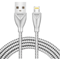 Кабель Bavin CB069, Lightning, 2.4A, Gold, довжина 1м, BOX