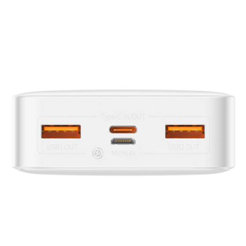 Powerbank Baseus Bipow 20000mAh, Output: 2*USB/Type-C, 20W, White, Q40